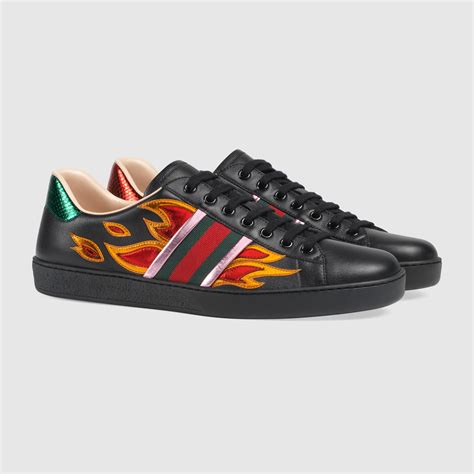 gucci flames ace sneaker|gucci ace sneakers men's.